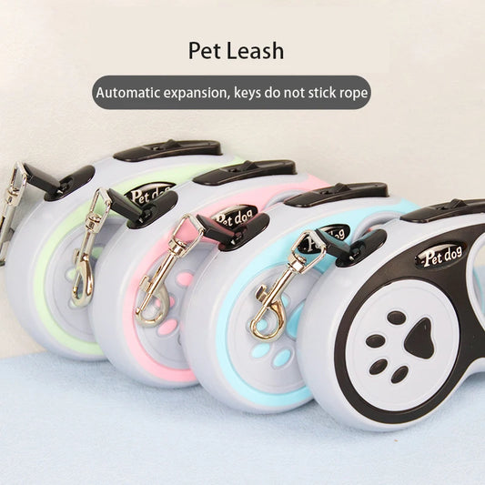 Automatic Retractable Pet Leash with One-Handed Brake