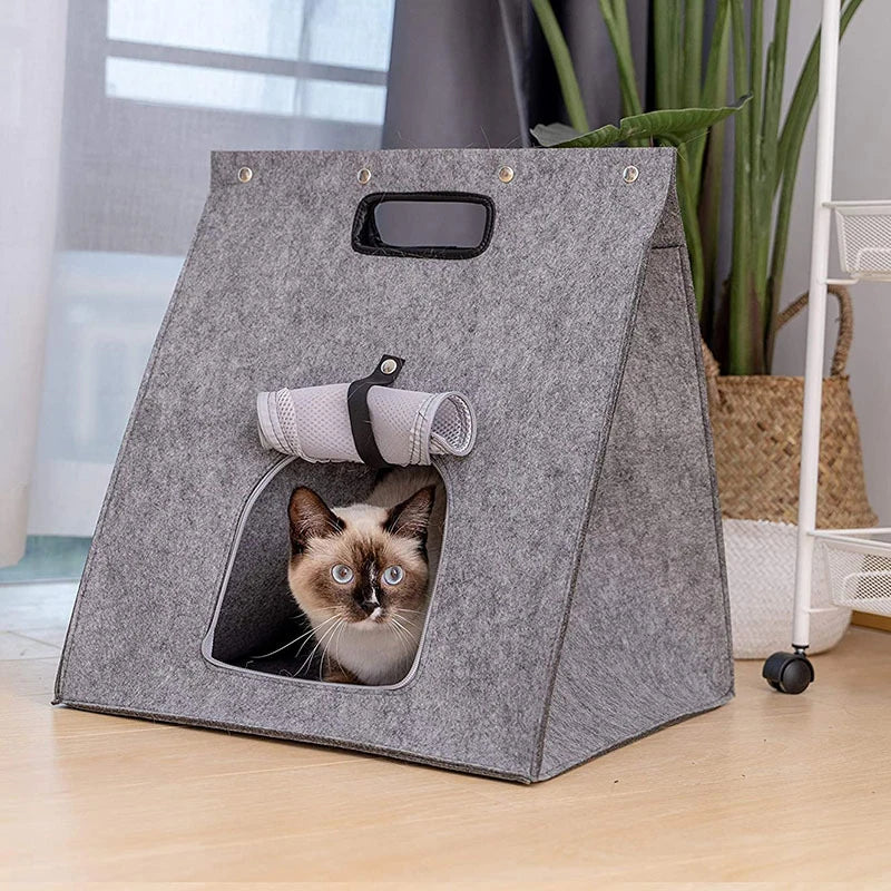 Multi-Functional Washable Felt Pet Bed Nest