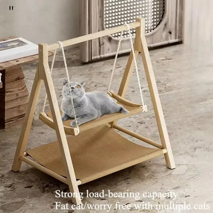 Modern Wooden Pet Resting Swinging Bed
