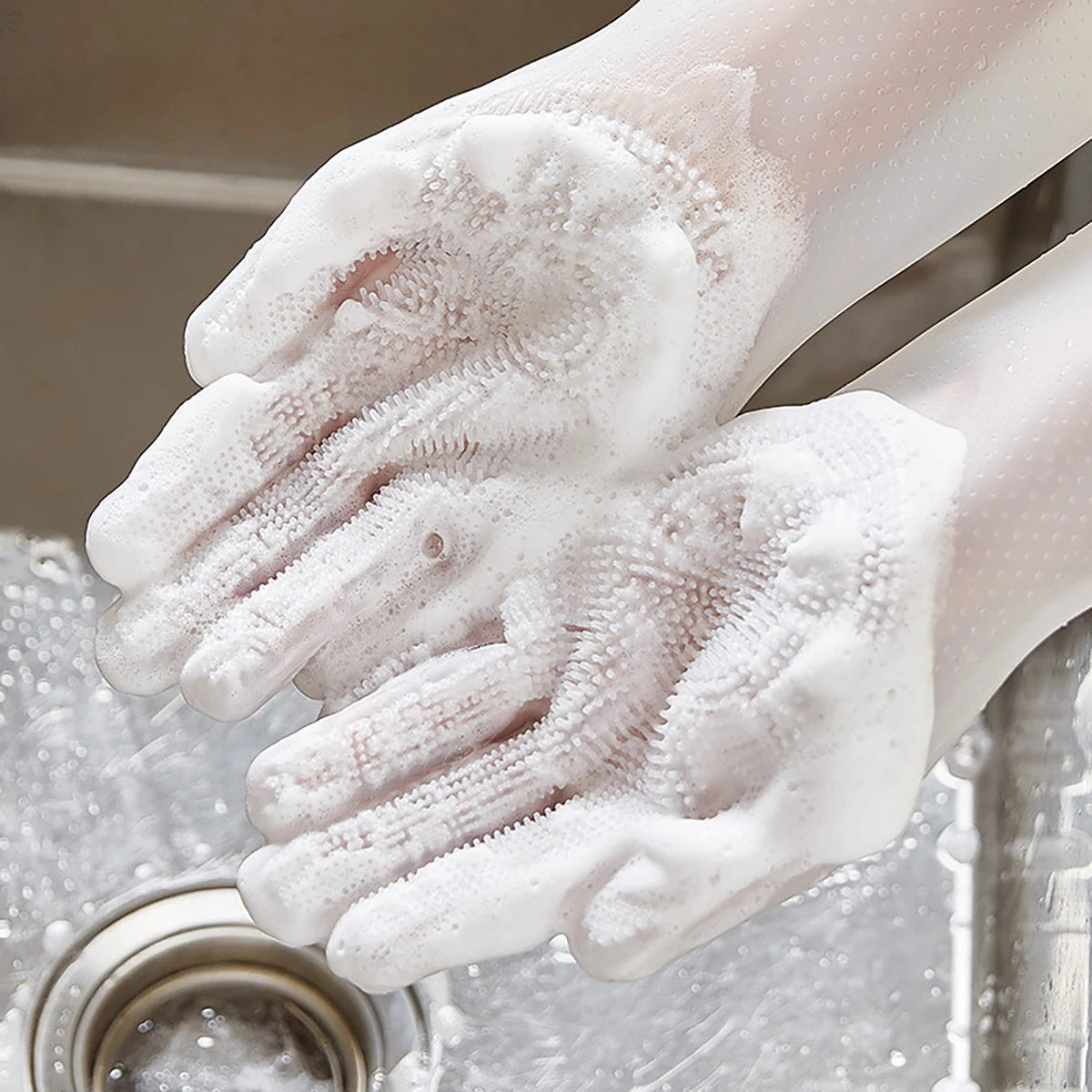 Silicone Grooming Gloves for Easy Bathing and Cleaning