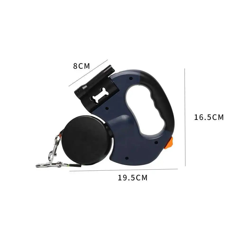 Auto Retractable Dog Leash with LED Flashlight