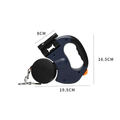 Auto Retractable Dog Leash with LED Flashlight