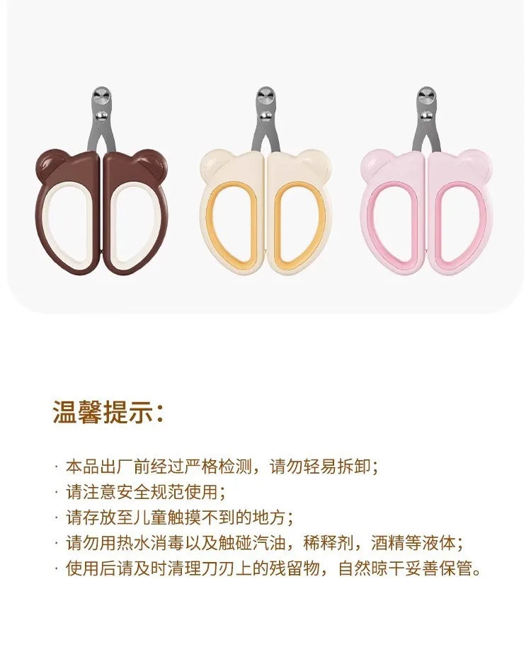 Teddy Bear Design Cat Nail Clippers Set