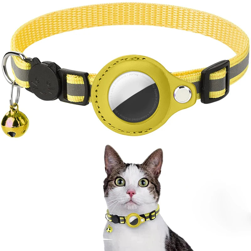Reflective Cat Collar with AirTag Holder