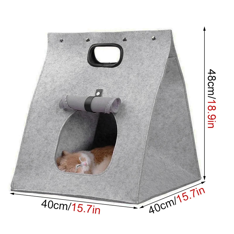 Multi-Functional Washable Felt Pet Bed Nest