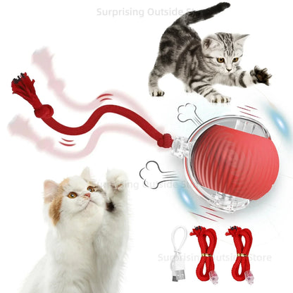 Interactive Motion Activated Plush Cat Toy Ball