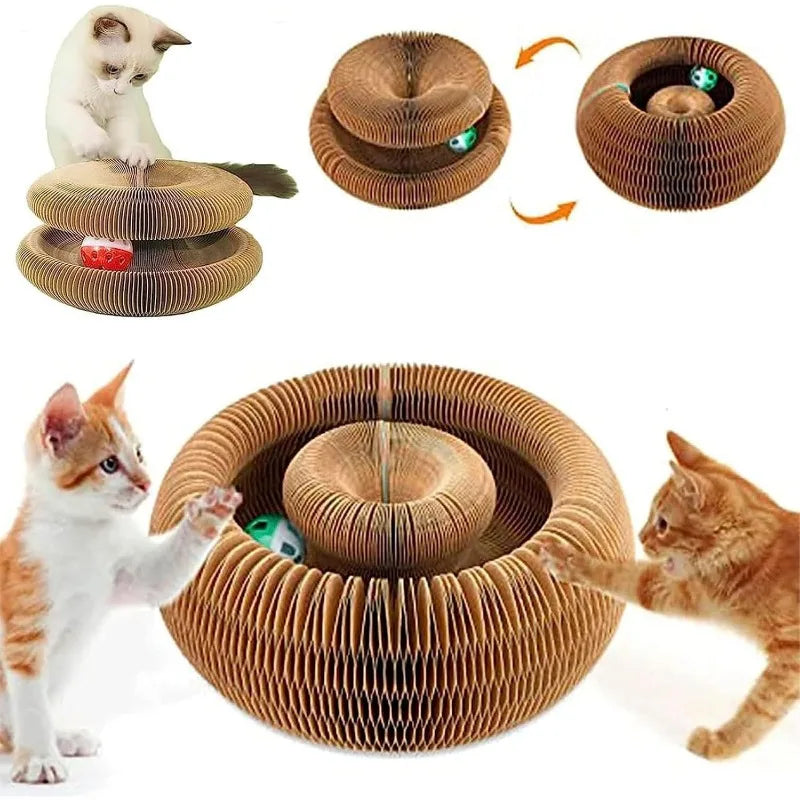 Creative Cat Scratching Board with Rolling Ball