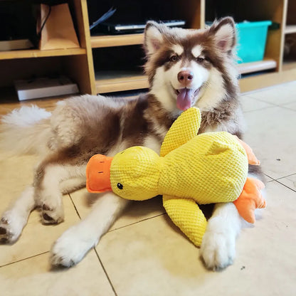 Interactive Plush Duck Chew Toy for Large Pets