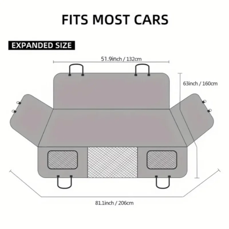 Heavy-Duty Waterproof Car Seat Extender for Large Dogs