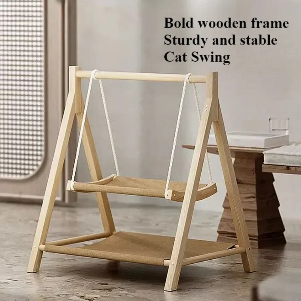 Modern Wooden Pet Resting Swinging Bed