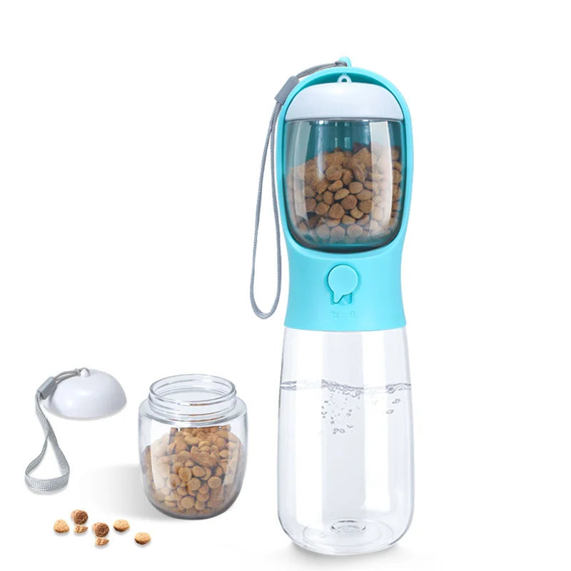 Dog Water Bottle with Food Container, Travel Puppy Water Bowl, Portable Pet Dispenser,Puppy Essentials Necessities for Hiking