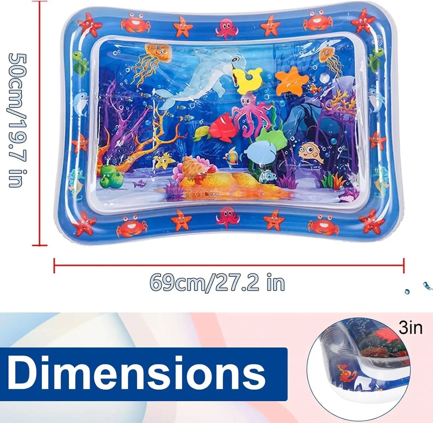 Inflatable Water Play Mat With Ocean Theme