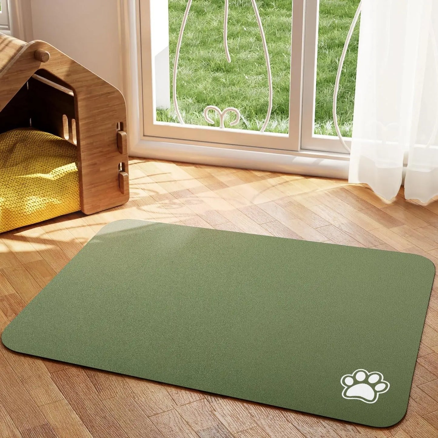 Absorbent Pet Feeding Mat Quick Dry Easy Clean