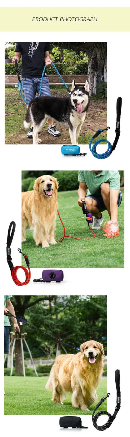 Adjustable Poop Bag Holder with Leash Attachment