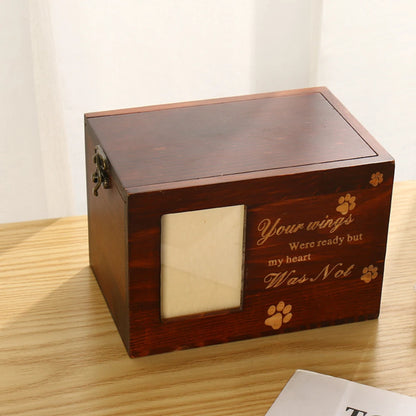 Solid Wood Pet Memorial Urn [Premium Design]