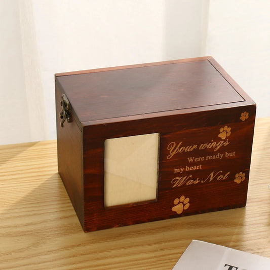Solid Wood Pet Memorial Urn [Premium Design]