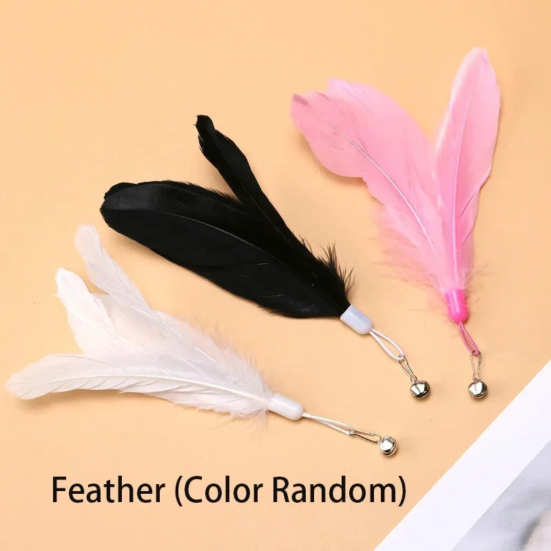 Interactive Feather Teaser Stick With Bell