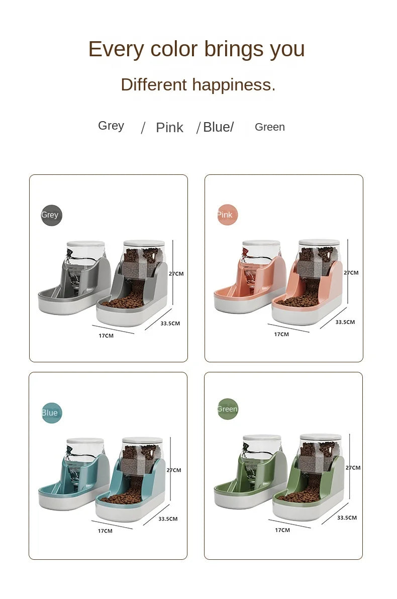 All-in-One Feeder & Fountain - 6L Smart Dispenser with Voice Alert & Moonlight Mode