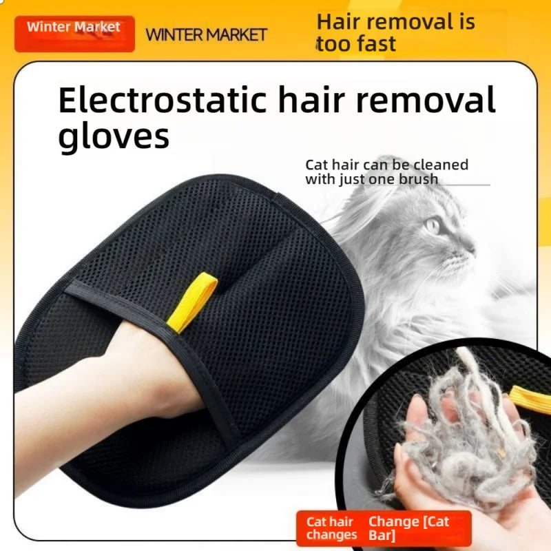Electrostatic Hair Removal Gloves for Easy Cleanup