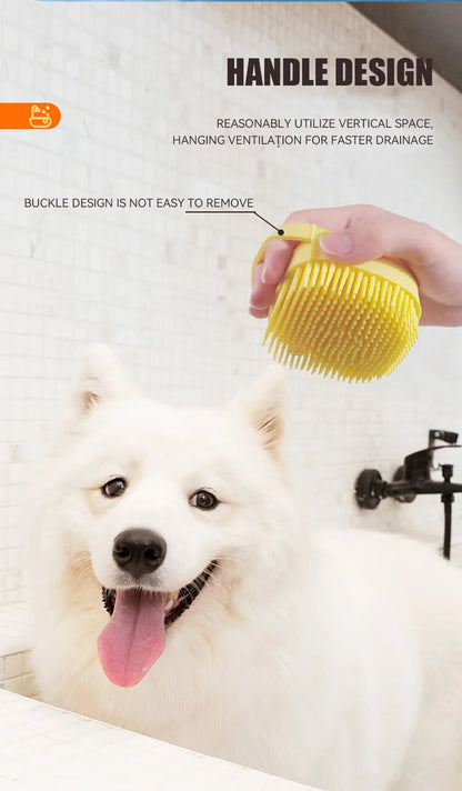 Silicone Pet Bathing Brush and Massage Tool