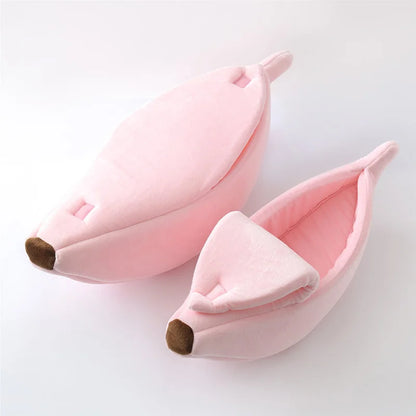Cute Banana Shaped Cat Bed for Cozy Comfort