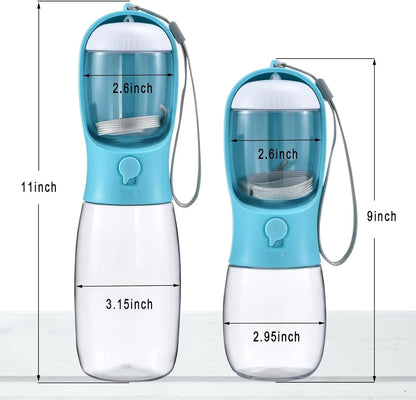 Dog Water Bottle with Food Container, Travel Puppy Water Bowl, Portable Pet Dispenser,Puppy Essentials Necessities for Hiking