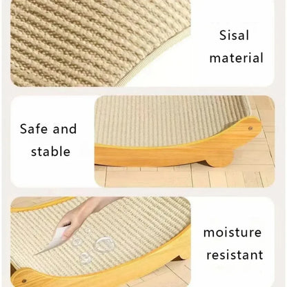 Wooden Multifunction Cat Scratching Pad and Bed
