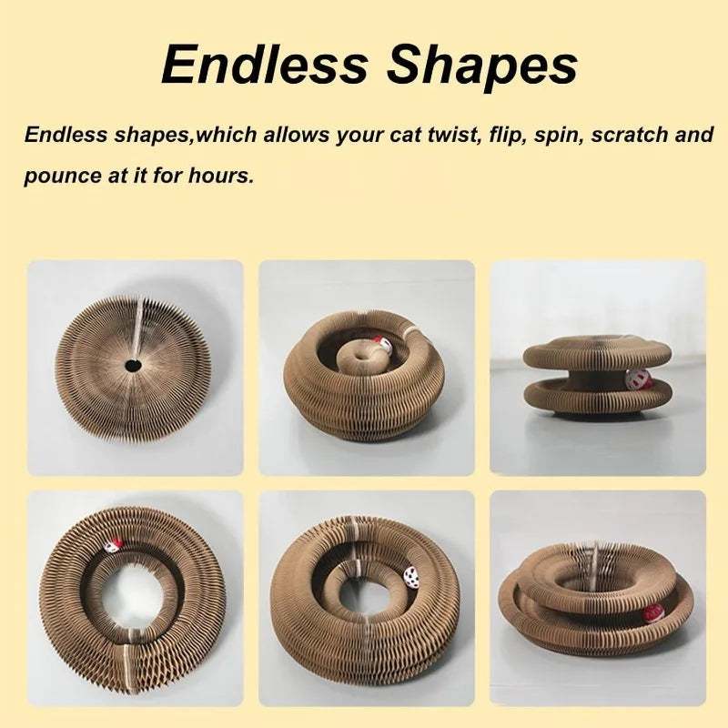 Creative Cat Scratching Board with Rolling Ball