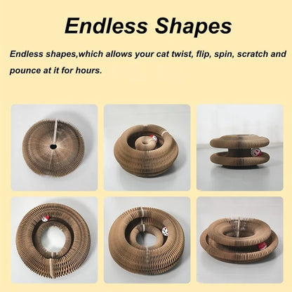 Creative Cat Scratching Board with Rolling Ball