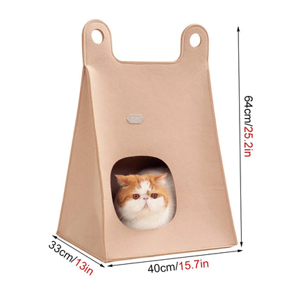 Multi-Functional Washable Felt Pet Bed Nest