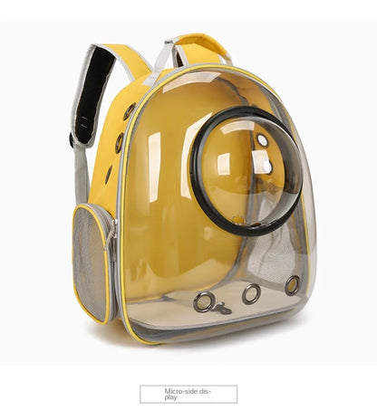 {As seen in Argylle} Space Capsule Pet Backpack-Airline Approved Transparent Carrier [Large Capacity + 360° Ventilation + Dual Handles]