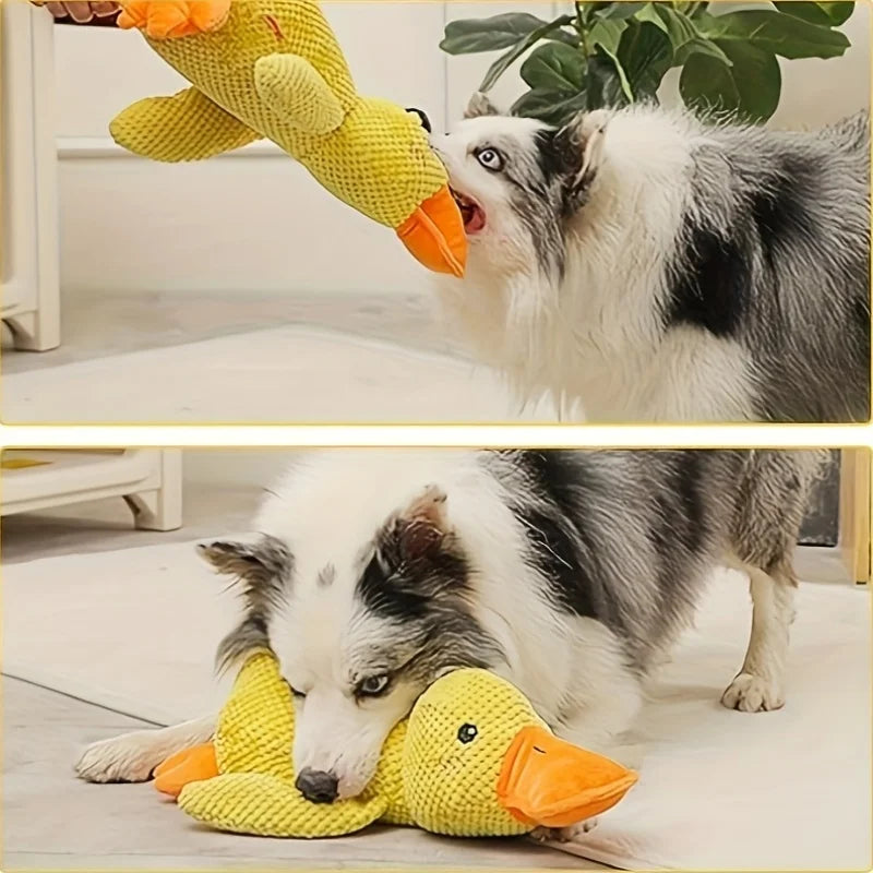 Plush Duck Chew Toy with Sound Relief