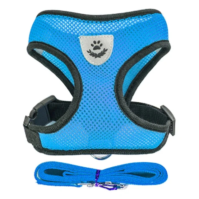 Adjustable Mesh Harness Vest with Leash Set