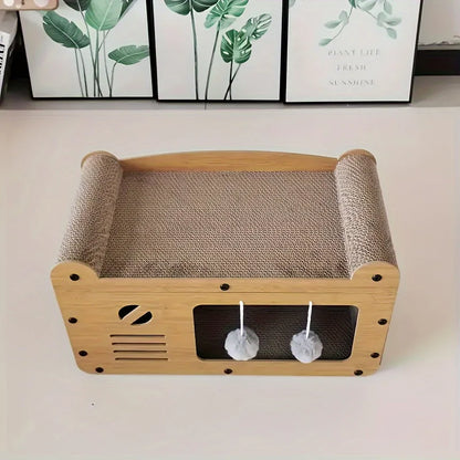 Cat Scratch Sofa with Interactive Toys