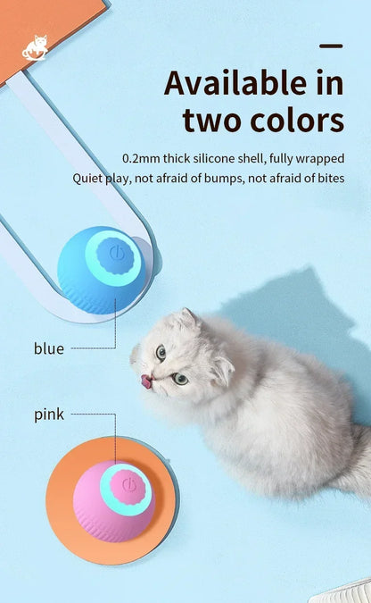 Interactive Motion Activated Plush Cat Toy Ball