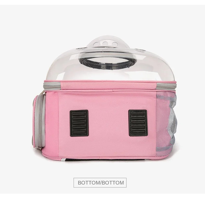 {As seen in Argylle} Space Capsule Pet Backpack-Airline Approved Transparent Carrier [Large Capacity + 360° Ventilation + Dual Handles]
