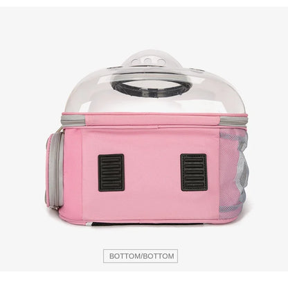 {As seen in Argylle} Space Capsule Pet Backpack-Airline Approved Transparent Carrier [Large Capacity + 360° Ventilation + Dual Handles]