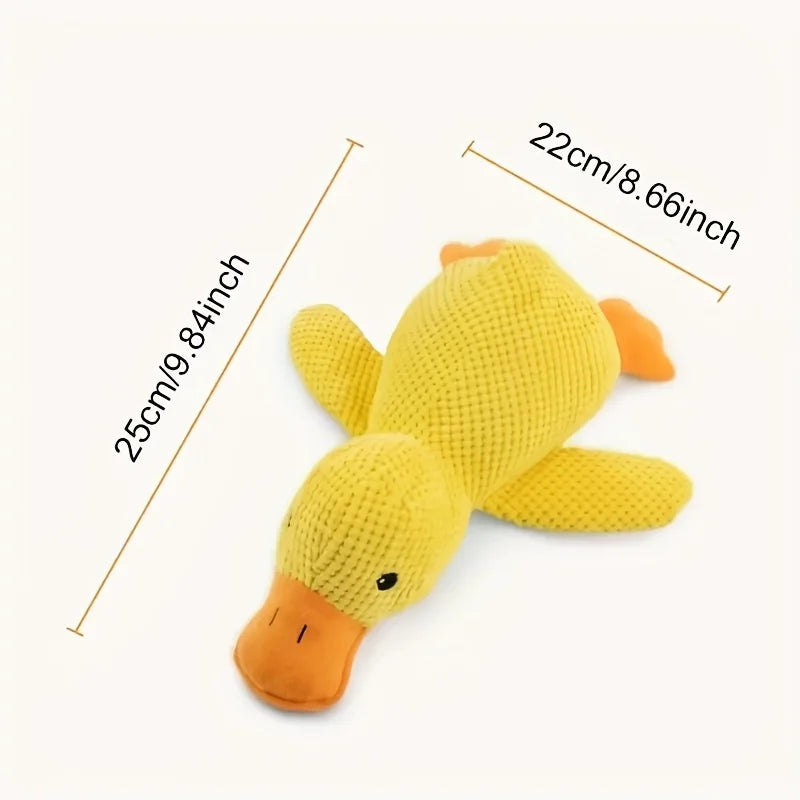Plush Duck Chew Toy with Sound Relief