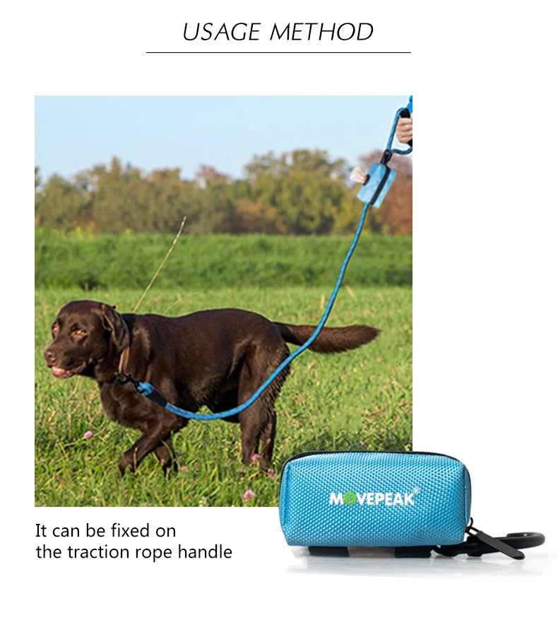 Adjustable Poop Bag Holder with Leash Attachment