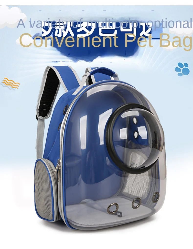 {As seen in Argylle} Space Capsule Pet Backpack-Airline Approved Transparent Carrier [Large Capacity + 360° Ventilation + Dual Handles]