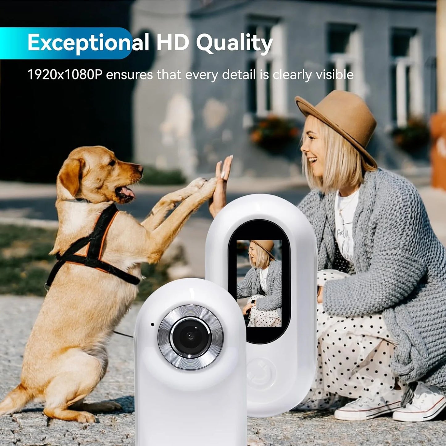 Pet Sports Camera Photo Function Support Memory Card 120 Degree Wide Angle Lightweight Pet Collar Camera Full HD for Outdoor