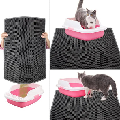 Waterproof Honeycomb Cat Litter Mat Skidproof Design