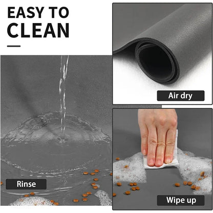 Absorbent Pet Feeding Mat Quick Dry Easy Clean