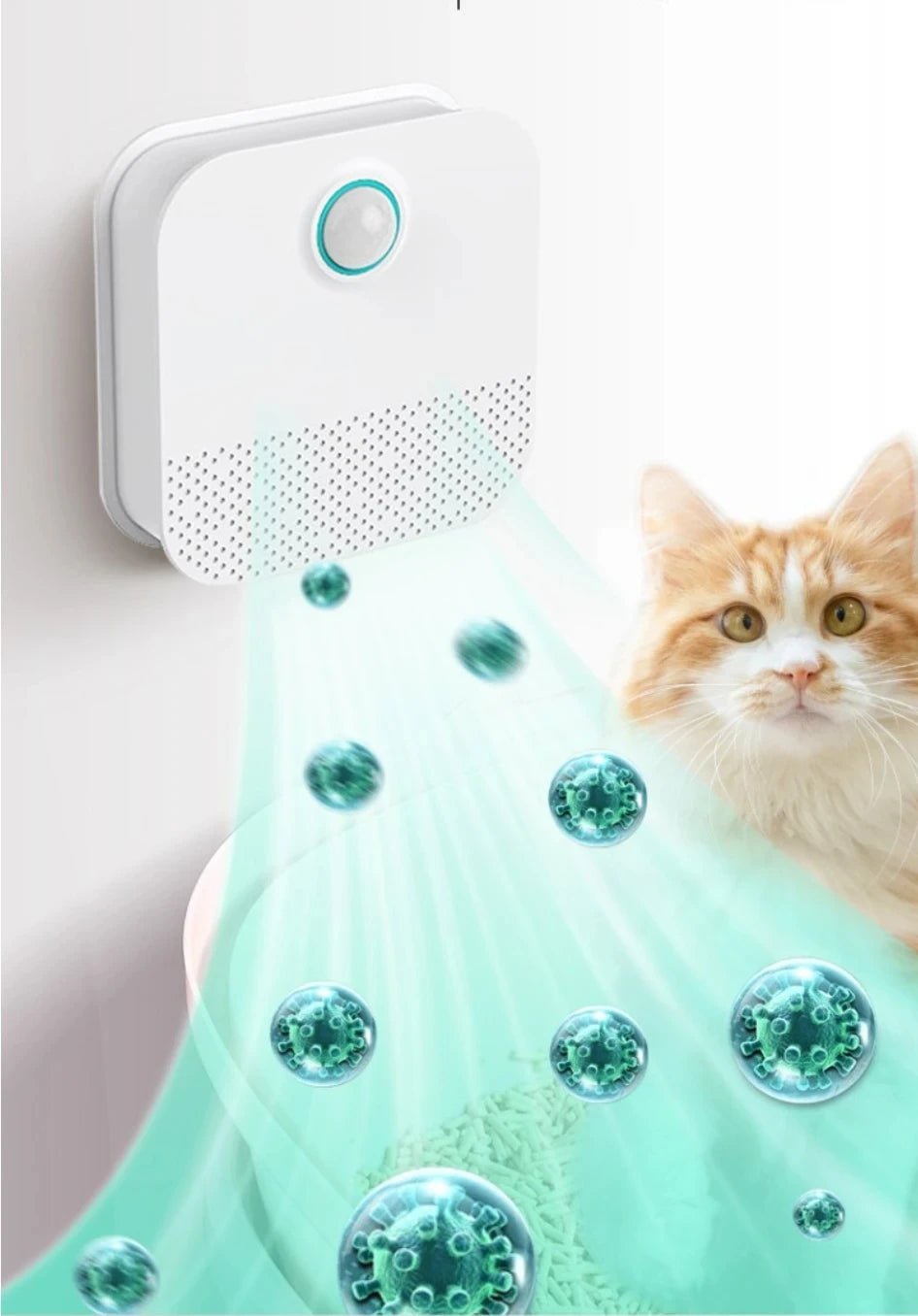 Smart Odor Purifier For Cat Litter Box [Deodorizer]