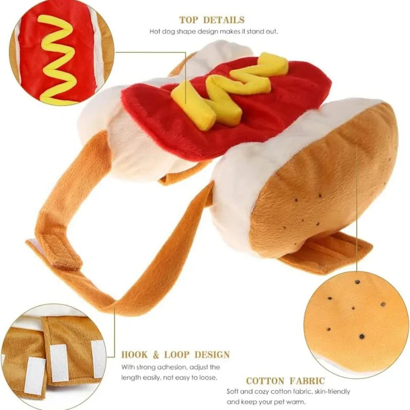 Funny Hot Dog Costume for Pet Parties