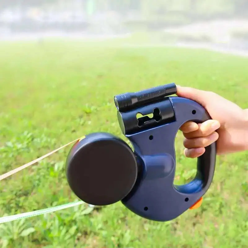 Auto Retractable Dog Leash with LED Flashlight