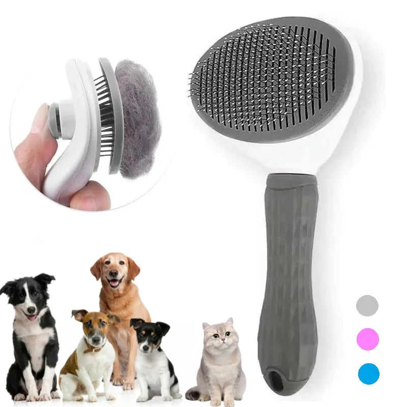 Self Cleaning Pet Hair Removal Slicker Brush