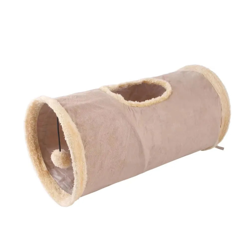 Collapsible Winter Suede Tunnel for Playtime Fun