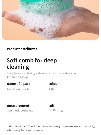 Soft Silicone Pet Bathing Brush and Massager