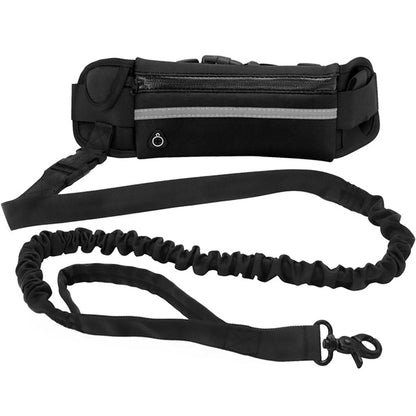 Hands Free Reflective Dog Leash with Waist Bag